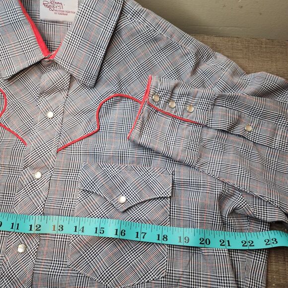 Vintage Kenny Rogers Western Pearl Snap Button Shirt Mens 17-35 XL USA Made - Picture 5 of 9